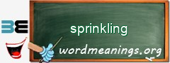 WordMeaning blackboard for sprinkling